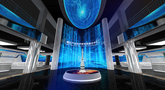 铜川产业技术研究院展览馆设计成果，政府领导亲自考察